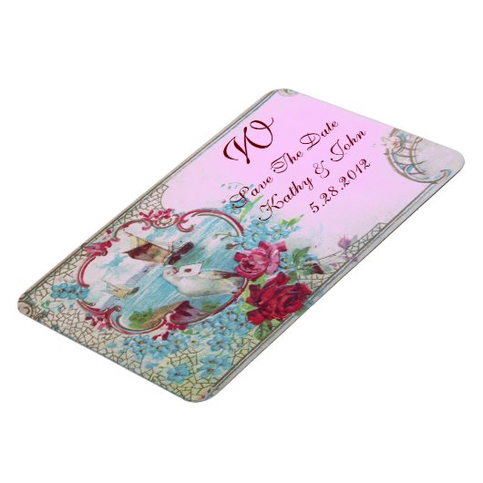 ROMANTİCA MONOGRAM, Save the Date Magnet (Linke Seite)