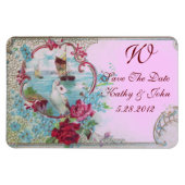 ROMANTİCA MONOGRAM, Save the Date Magnet (Horizontal)
