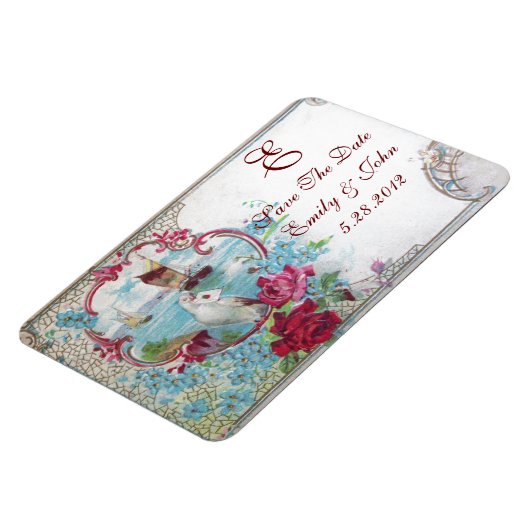 ROMANTİCA MONOGRAM, Save the Date Magnet (Linke Seite)