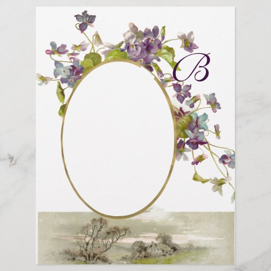 ROMANTİCA MONOGRAM/VIOLET, lila, grün, weiß (Vorderseite)