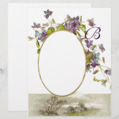 ROMANTİCA MONOGRAM/VIOLET, lila, grün, weiß (Vorne/Hinten)