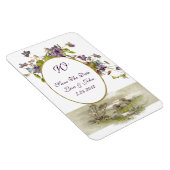 ROMANTİCA MONOGRAM/VIOLETTEN, Save the Date, weiß Magnet (Rechte Seite)