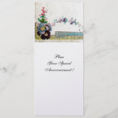ROMANTİCA Pink Blue White Floral Wedding Program Programm (Rückseite)