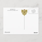 ROMANTICA Pink Blue White Wedding Floral Postkarte (Rückseite)