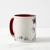 ROMANTICA Pink Blue White Wedding Floral Tasse (Vorderseite Links)
