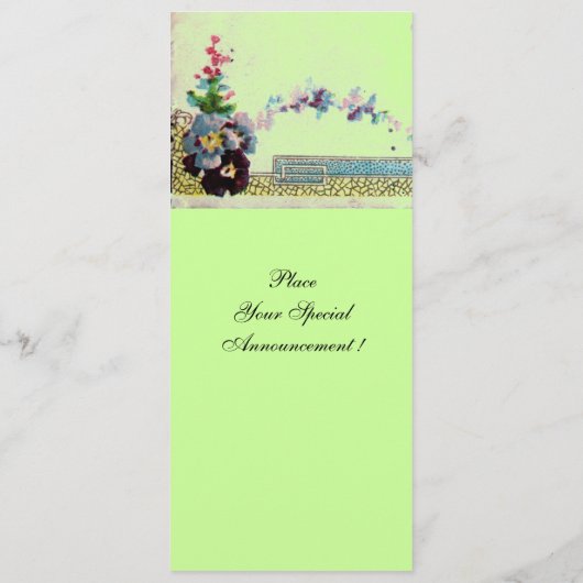 ROMANTICA Pink Green Floral Wedding Program Programm (Rückseite)