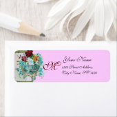 ROMANTICA PINK LILAC FLORAL BEACH WEDD MONOGRAM (Insitu)