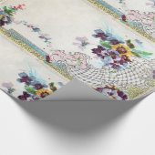 ROMANTİCA / Romantischer Blumenkorb, Elegante Blum Geschenkpapier (Ecke)