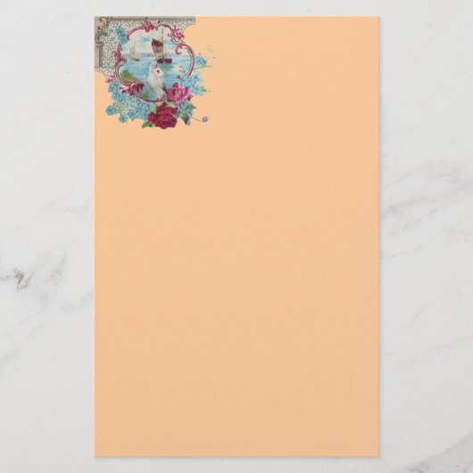 ROMANTİCA, rosa, blau Briefpapier (Vorderseite)