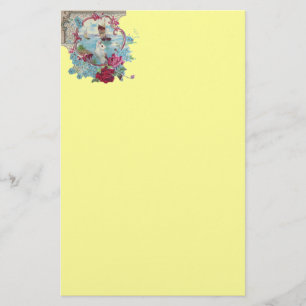 ROMANTİCA, rosa blaugelb Briefpapier