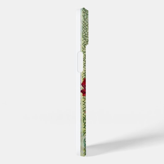 ROMANTICA-Rote Rosen, Seascape Floral Monogramm Case-Mate iPhone Hülle (Rückseite / Rechts)