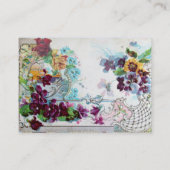 ROMANTICA-Stiefmütterchen, Violetten, Winter-Blume Visitenkarte (Rückseite)