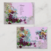 ROMANTICA-Stiefmütterchen, Violetten, Winter-Blume Visitenkarte (Vorne/Hinten)