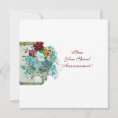 ROMANTİCA/WEISSE TÜRZE,ROSE BLUMENBREITE MONOGRAM ANKÜNDIGUNG (Rückseite)