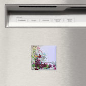 ROMANTICA Wirbel Lila Stiefmütterchen Blau Magnet (In Situ (Geschirrspüler))