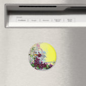 ROMANTICA Wirbel mit Stiefmütterchen, Lila gelb Magnet (In Situ (Geschirrspüler))