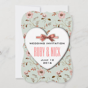 RomanticCharm Vintag Floral Wedding Collection Einladung