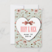 RomanticCharm Vintag Floral Wedding Collection RSVP Karte (Rückseite)