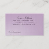 Romantico L Visitenkarte Terminkarte (Rückseite)