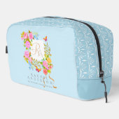 Romantics Blooming Garden Monogram Blue Waschbeutel (Rechte Ecke)