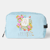 Romantics Blooming Garden Monogram Blue Waschbeutel (Rückseite)