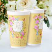 Romantics Blooming Garden Monogram Gold Latte Tass Milchtasse