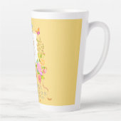Romantics Blooming Garden Monogram Gold Latte Tass Milchtasse (Rechts)