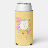 Romantics Blooming Garden Monogram Gold Yellow Selters Dosenkühler (Seltzer Vorderseite)