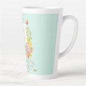 Romantics Blooming Garden Monogram Green Latte Tas Milchtasse (Rechts)