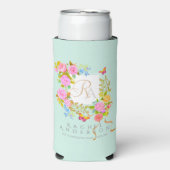 Romantics Blooming Garden Monogram Green Selters Dosenkühler (Seltzer Vorderseite)