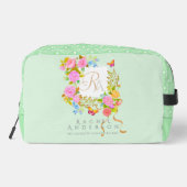 Romantics Blooming Garden Monogram Green Waschbeutel (Rückseite)