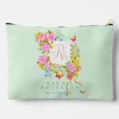 Romantics Blooming Garden Monogram Green Zubehörtasche (Rückseite)