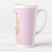 Romantics Blooming Garden Monogram Pink Latte Tass Milchtasse (Rechts)