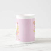 Romantics Blooming Garden Monogram Pink Porzellantasse (Vorderseite)