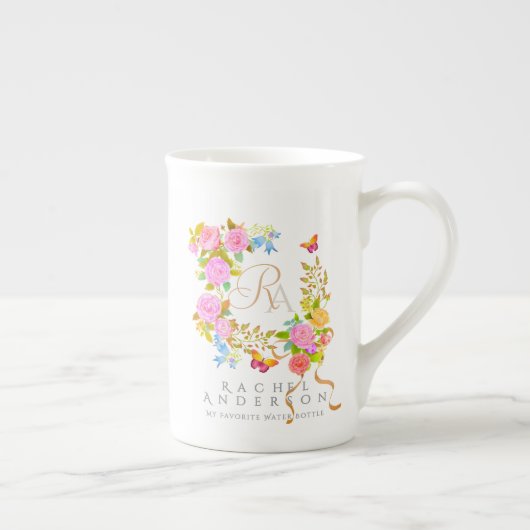Romantics Blooming Garden Monogram Porzellantasse (Rechts)
