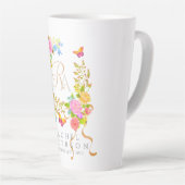 Romantics Blooming Garden Monogram White Latte Tas Milchtasse (Rechte Ecke)