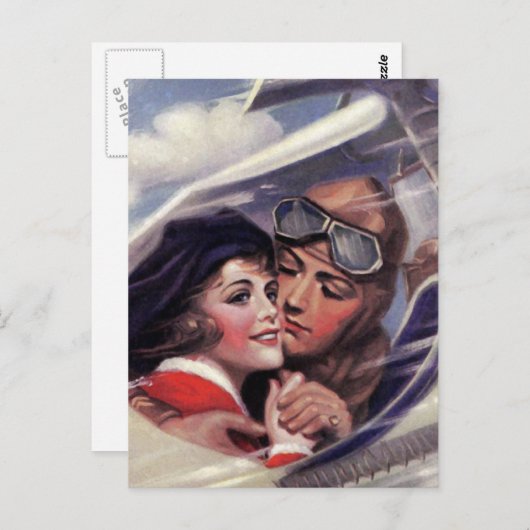 Romantik am Himmel Postkarte (Vorne/Hinten)