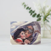 Romantik am Himmel Postkarte (Stehend Vorderseite)