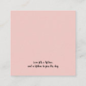 Romantik am Meer: Eleganter Strand Begleitkarte (Rückseite)