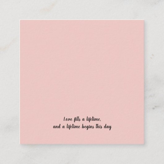 Romantik am Meer: Eleganter Strand Begleitkarte (Rückseite)