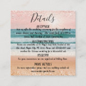 Romantik am Meer: Eleganter Strand Begleitkarte (Vorderseite)