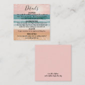 Romantik am Meer: Eleganter Strand Begleitkarte (Vorne/Hinten)