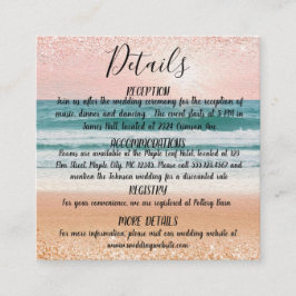 Romantik am Meer: Eleganter Strand Begleitkarte