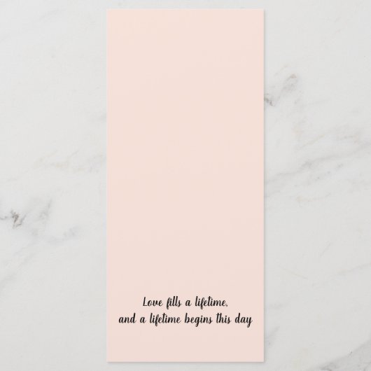 Romantik am Meer: Elegantes Beach Wedding Menu Menükarte (Rückseite)