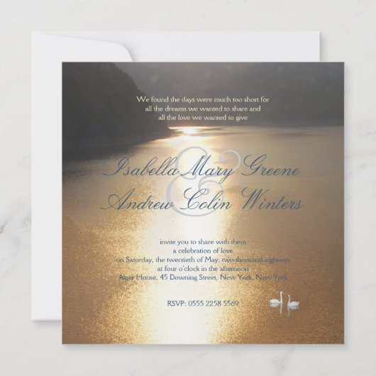 Romantik am See Einladung (Rückseite)