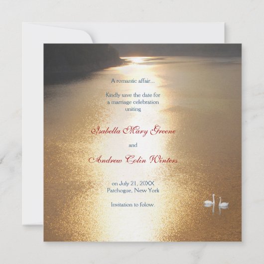 Romantik am See Save the Date (Rückseite)