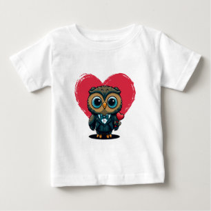 Romantik am Valentinstag mit bezauberndem Eulenbrä Baby T-shirt