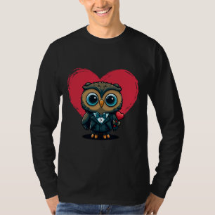 Romantik am Valentinstag mit bezauberndem Eulenbrä T-Shirt