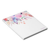 Romantik , Aquarellfarbene Blume, bohemischer Blum Notizblock (angewinkelt)
