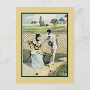 Romantik auf dem Tennisplatz Teil 1 Postkarte
